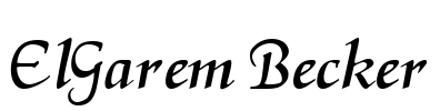 ElGarem Becker Font Image