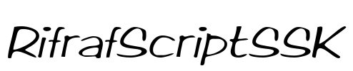 RifrafScriptSSK Font Image