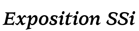 Exposition SSi Font Image