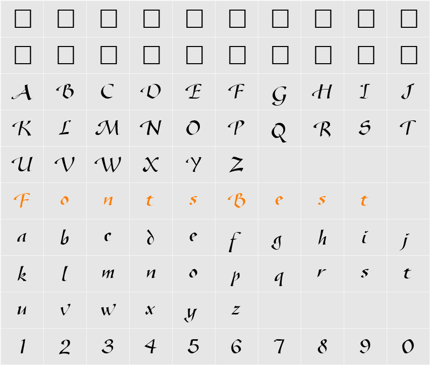 Kenya Swift Character Map