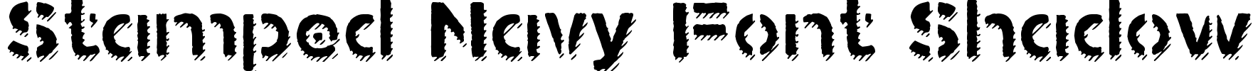 Stamped Navy Font Shadow Font Image