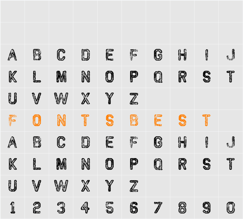 VTKS CLASSIC Character Map