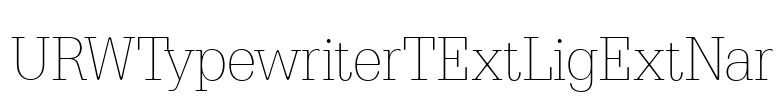 URWTypewriterTExtLigExtNar Font Image
