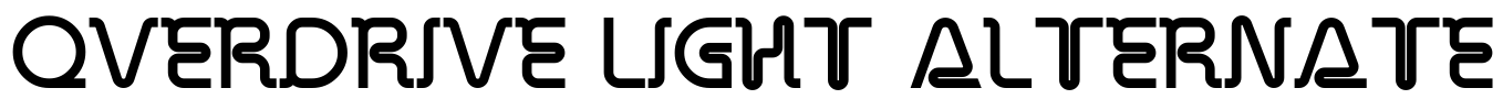 Overdrive Light Alternate Font Image