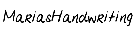 MariasHandwriting