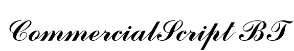 CommercialScript BT Font Image