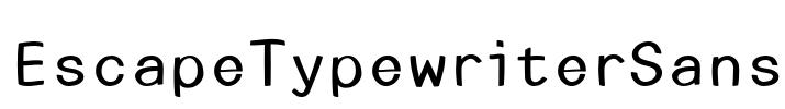 EscapeTypewriterSans Font Image