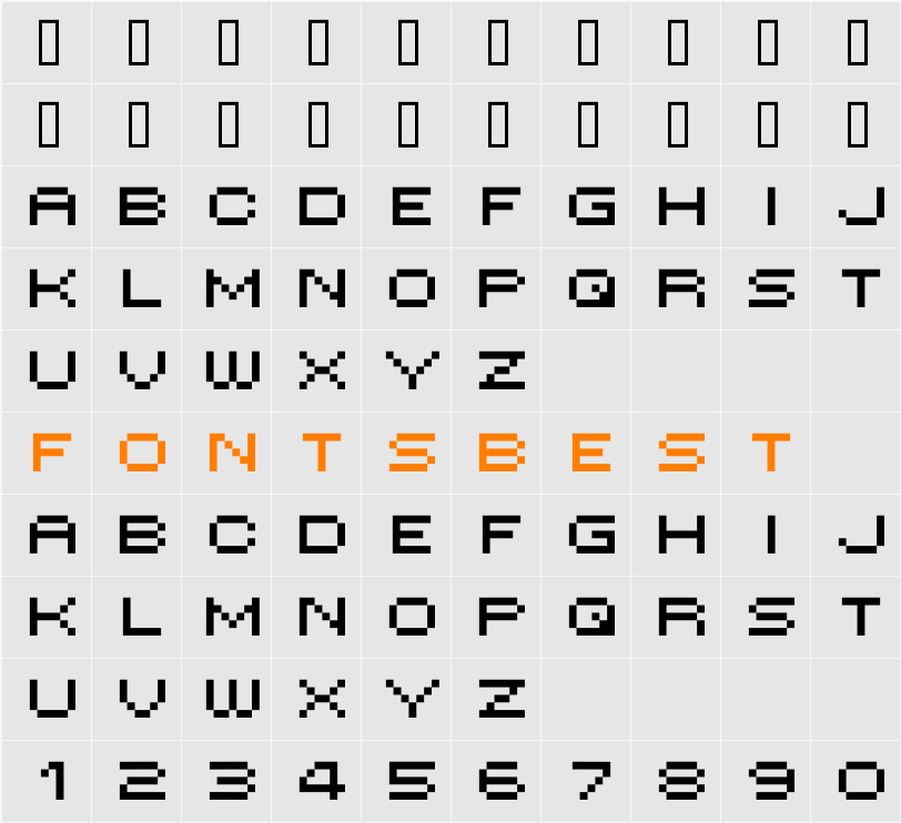 MINI 7 Extended Character Map