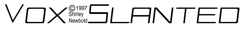 Vox-Slanted Font Image