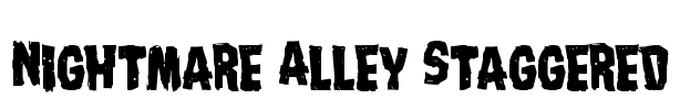 Nightmare Alley Staggered Font Image