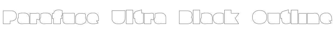 Parafuse Ultra Black Outline Font Image