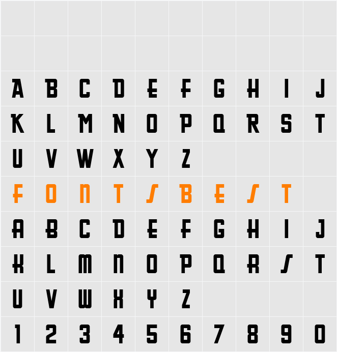 Greasy Spoon NF Character Map