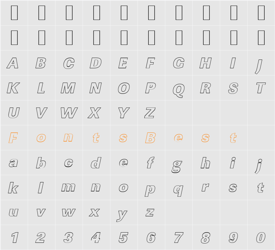 LinearOu-Heavy Character Map