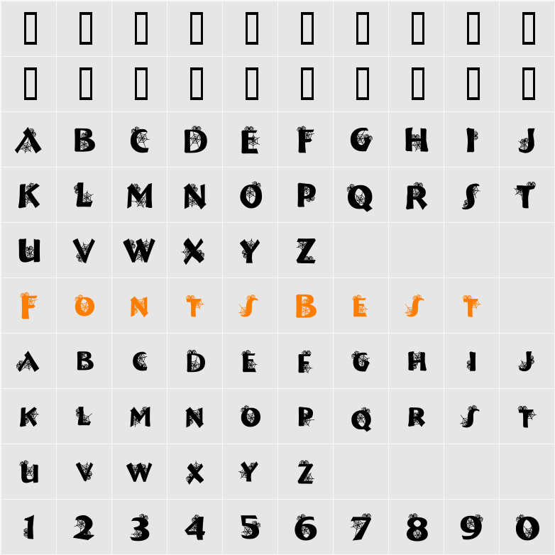 PC Web Character Map