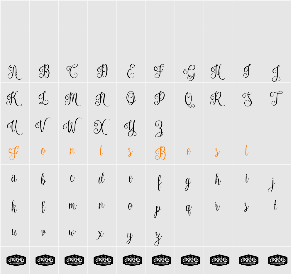 Nouradilla Character Map