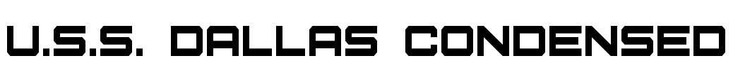 U.S.S. Dallas Condensed Font Image