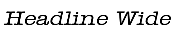 Headline Wide Font Image