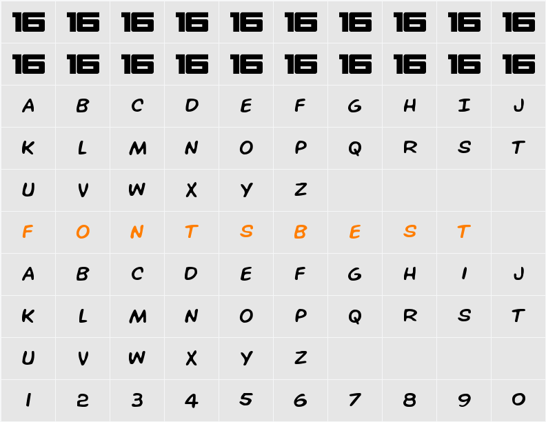 Overstreet Bible Expanded Character Map