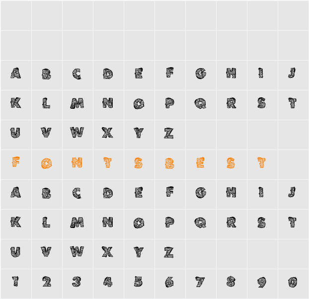 VTKS LOVEANDPEACE Character Map