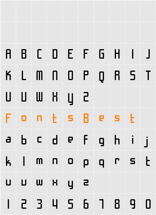 SF Chrome Fenders Character Map