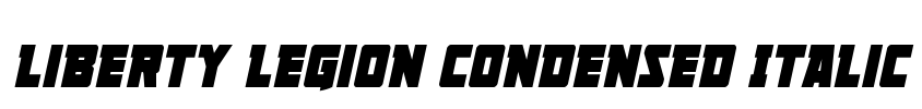Liberty Legion Condensed Italic Font Image