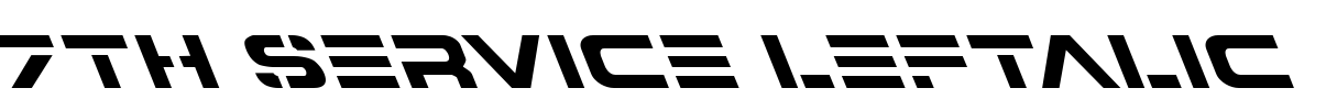 7th Service Leftalic Font Image