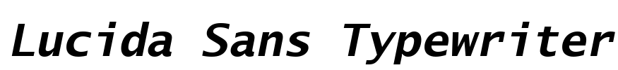 Lucida Sans Typewriter