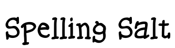 Spelling Salt Font Image