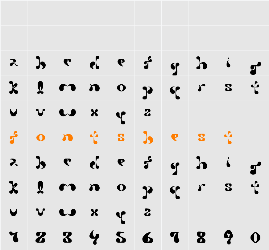 Petal Character Map