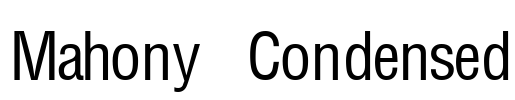 Mahony Condensed Font Image
