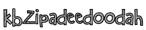 KBZipaDeeDooDah Font Image