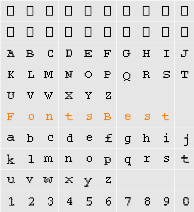 Rough27 Becker Character Map