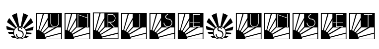 SunriseSunset Font Image