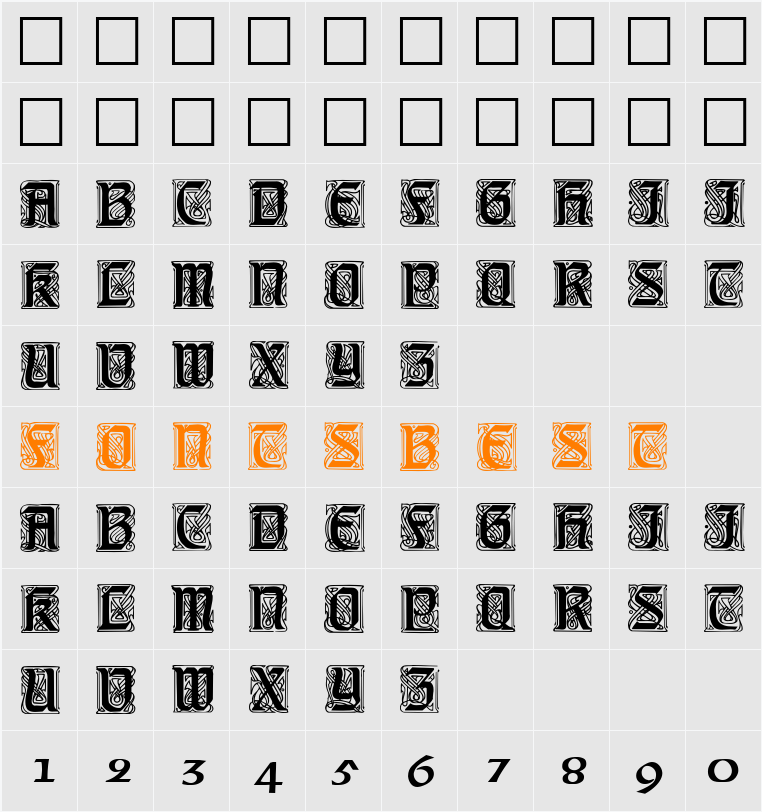 EZ WRITE Character Map