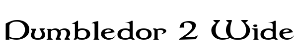Dumbledor 2 Wide Font Image