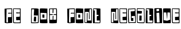 FE Box Font Negative Font Image