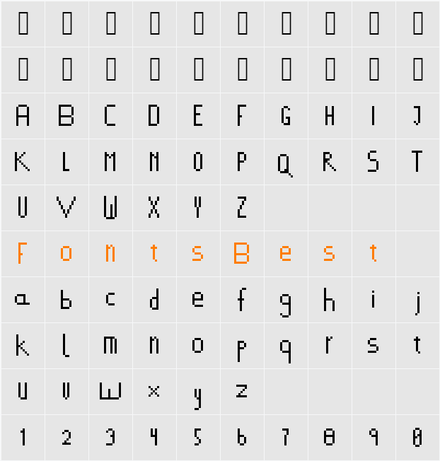 378font Character Map