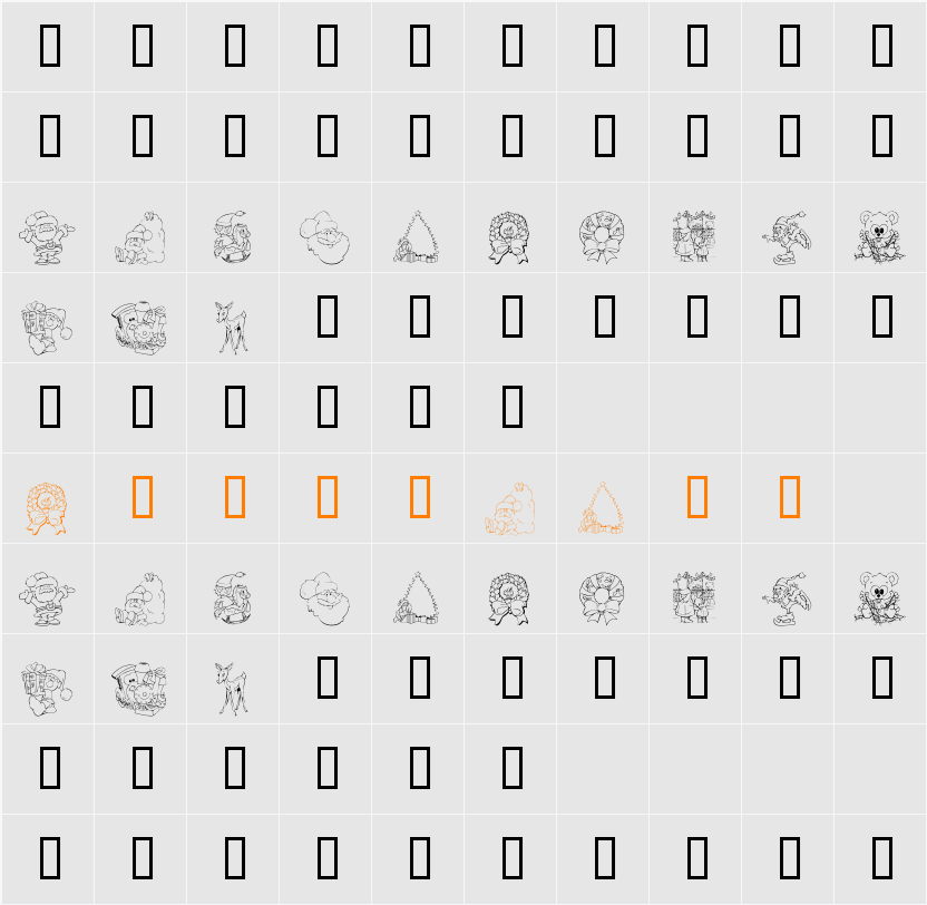 KR Christmas Color Me Character Map