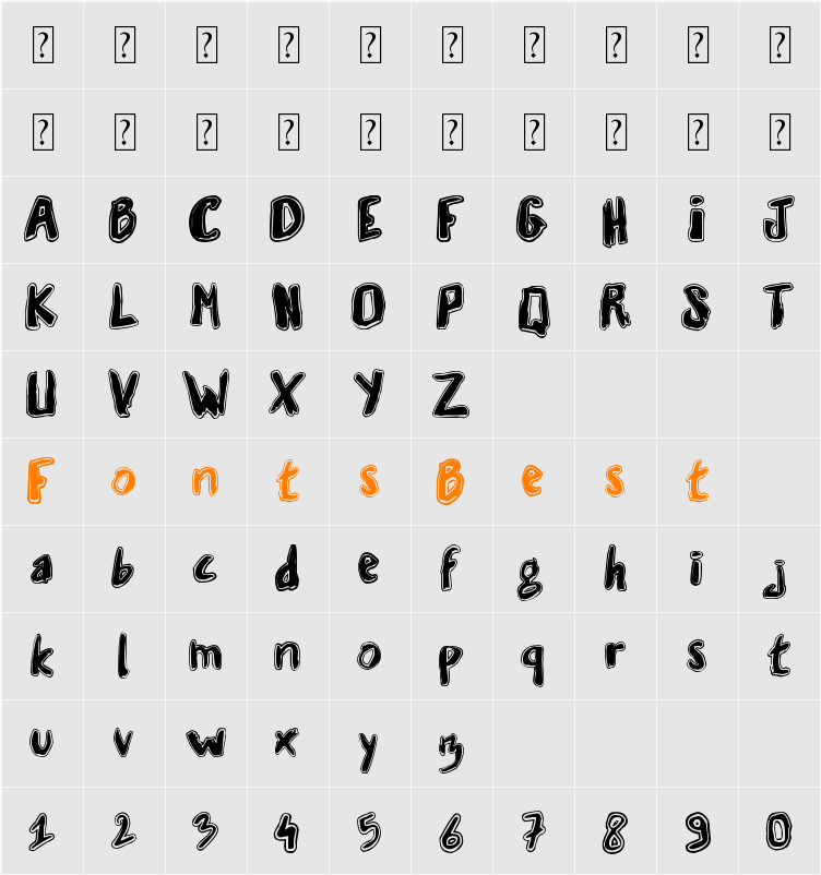 Vaille Character Map