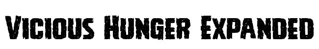 Vicious Hunger Expanded Font Image