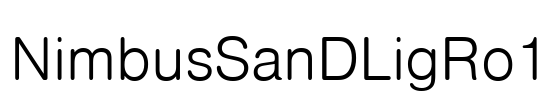 NimbusSanDLigRo1 Font Image