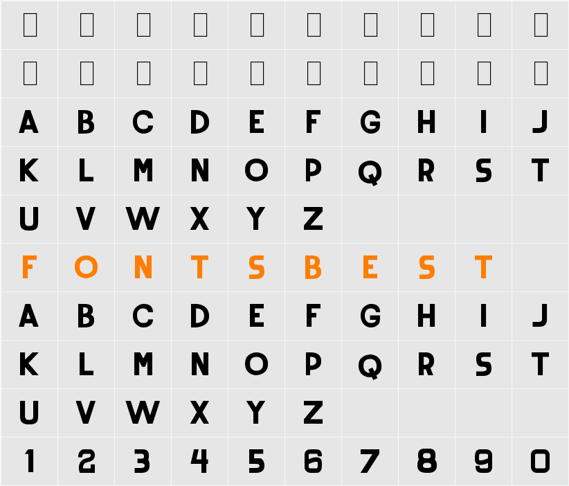 Rounded Sans Character Map