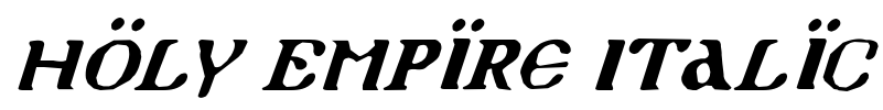 Holy Empire Italic Font Image