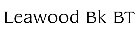 Leawood Bk BT Font Image