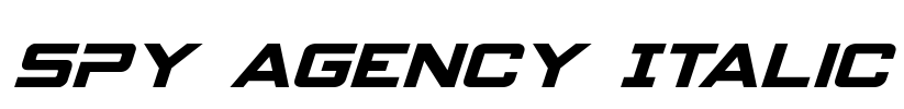 Spy Agency Italic Font Image