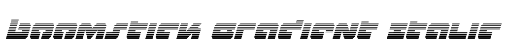 Boomstick Gradient Italic Font Image