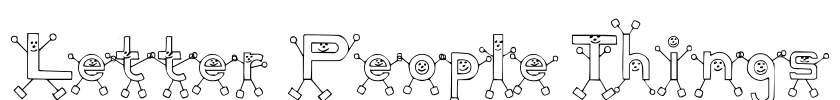 Letter People Things Font Image