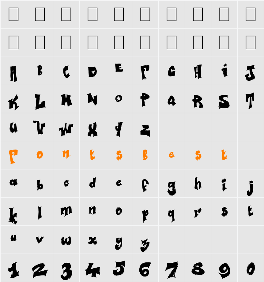 Swingg Character Map