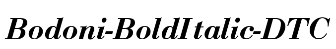 Bodoni-BoldItalic-DTC Font Image