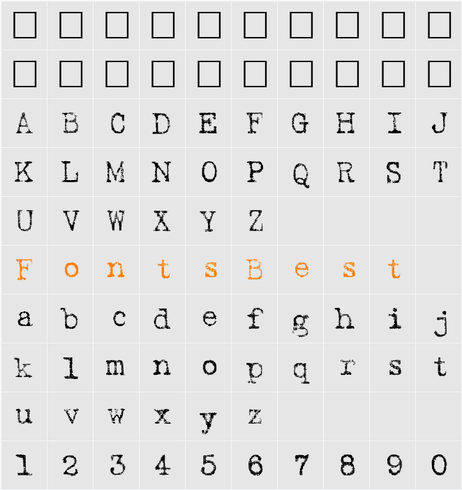 Harting Character Map